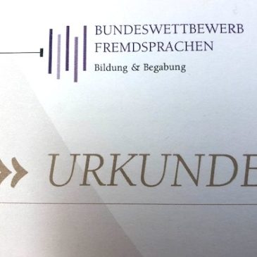 Erfolg beim Bundeswettbewerb Fremdsprachen