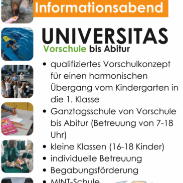 Informationsabend am 10.11. – UNIVERSITAS stellt sich vor